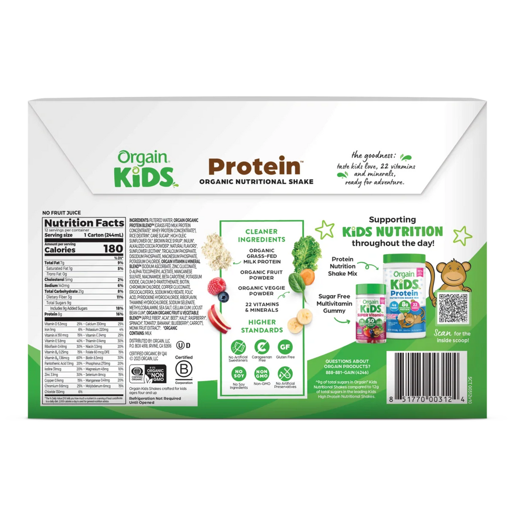 Kids Protein Organic Nutrition Shake - Chocolate