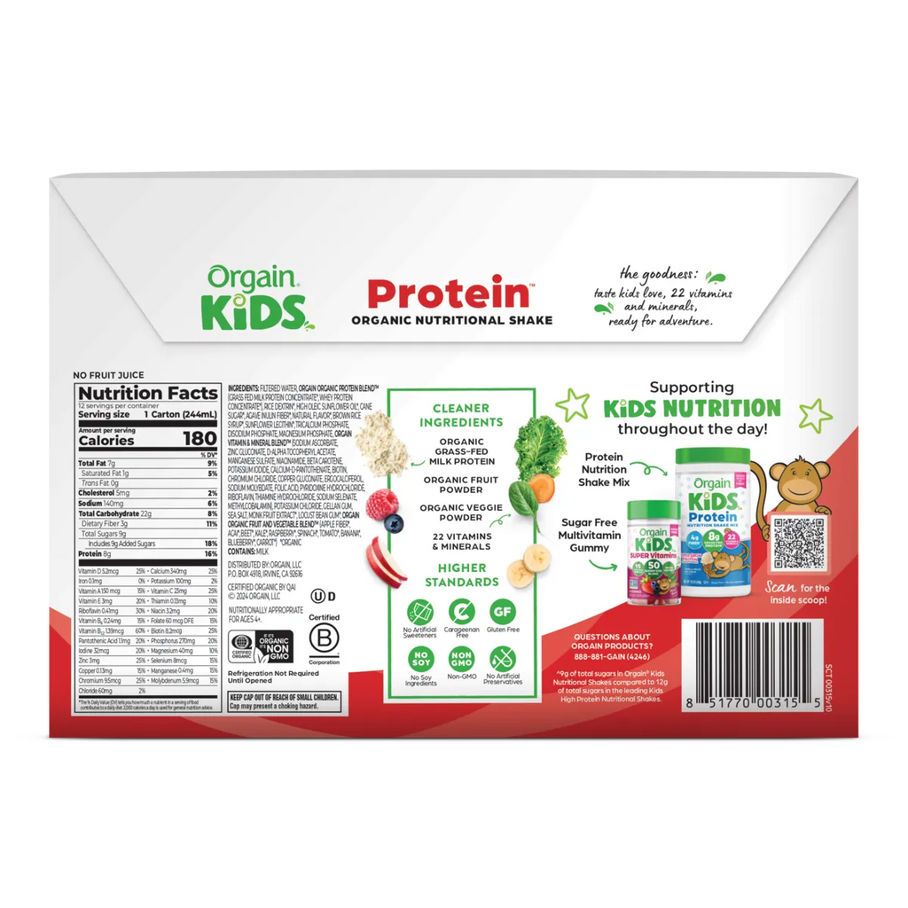 Kids Protein Organic Nutrition Shake - Strawberry