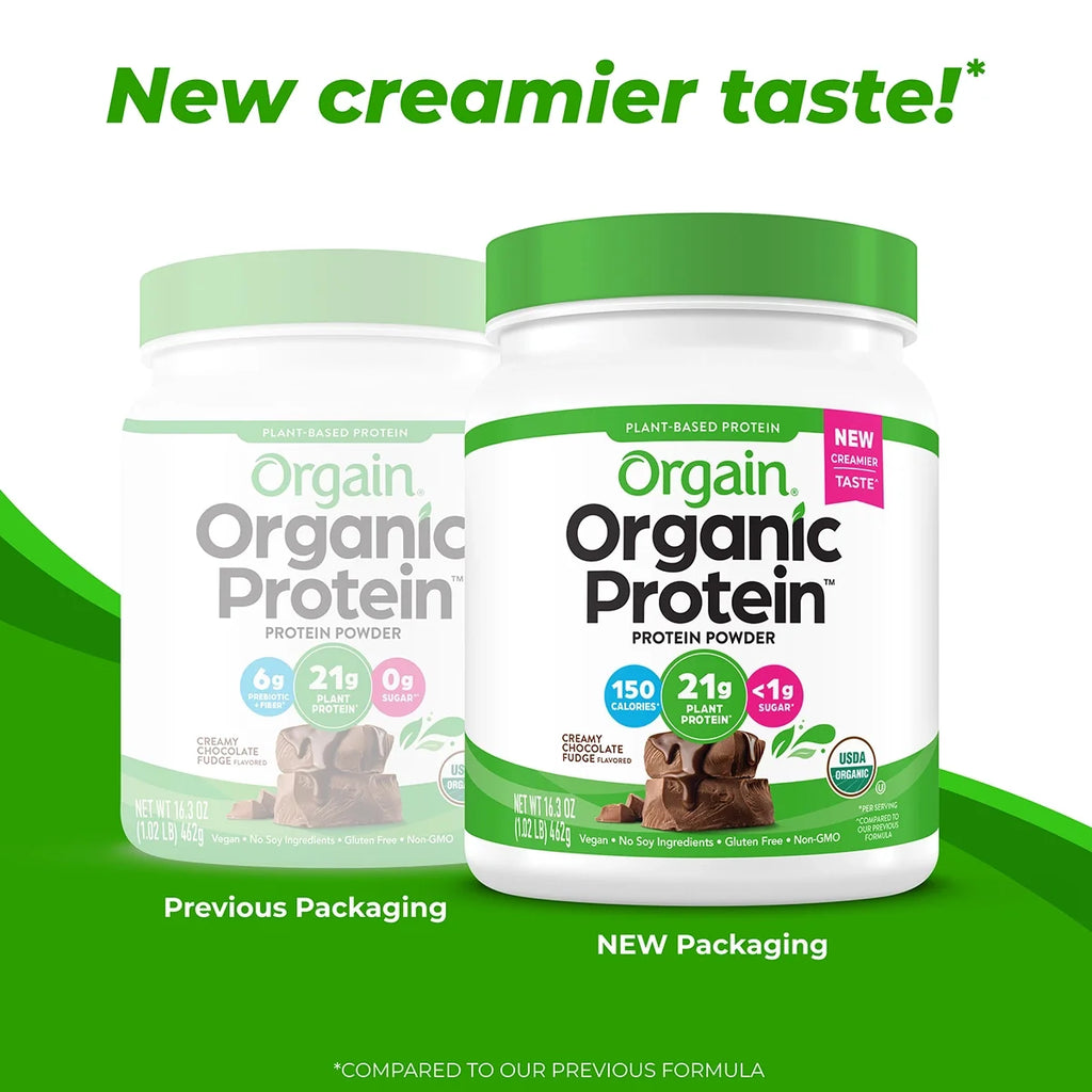 Organic Protein™ Plant Based Protein Powder - Creamy Chocolate Fudge