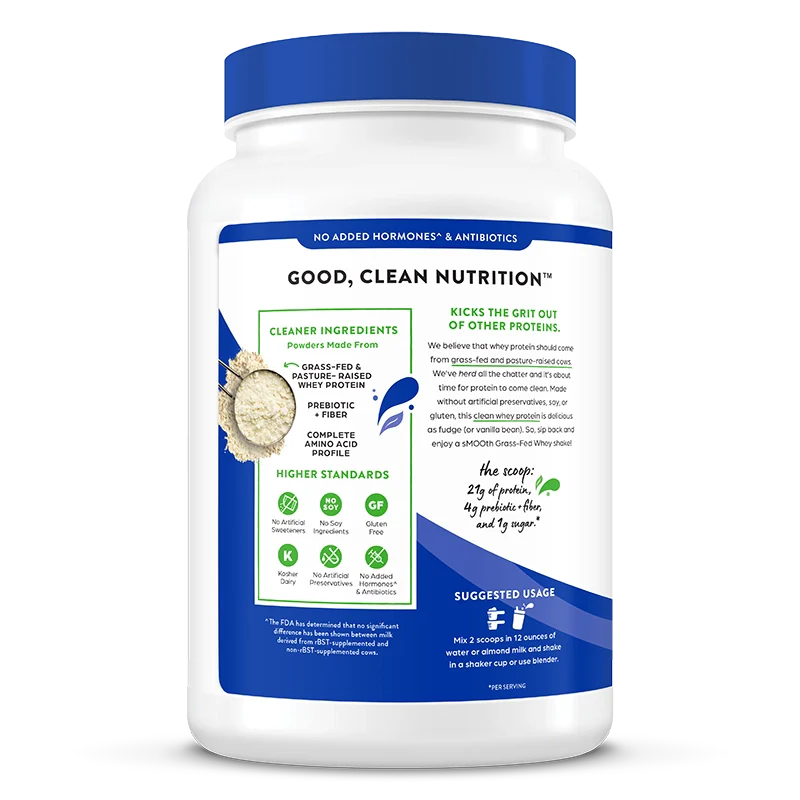 Grass Fed Whey Protein Powder - Creamy Chocolate Fudge