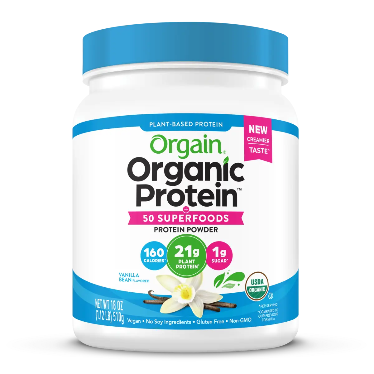 Organic Protein™ & Superfoods Plant Based Protein Powder - Vanilla bean