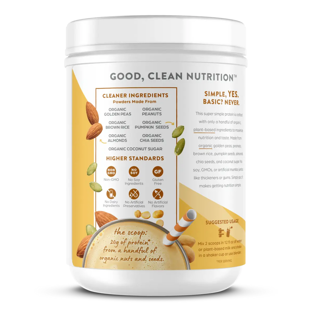 Simple Organic Plant-Based Protein Powder - Peanut Butter