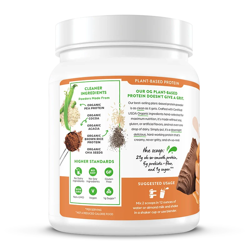Organic Protein™ Plant Based Protein Powder - Chocolate Caramel Sea Salt