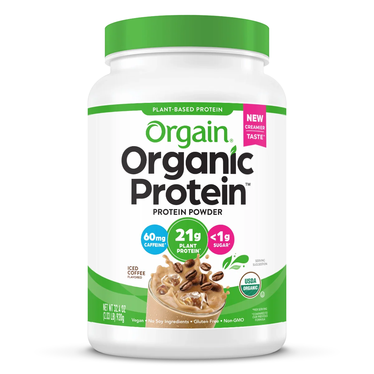 Organic Protein™ Plant Based Protein Powder - Iced Coffee