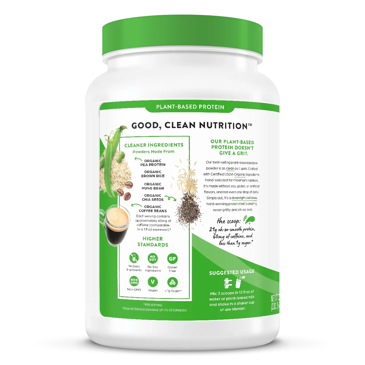 Organic Protein™ Plant Based Protein Powder - Iced Coffee