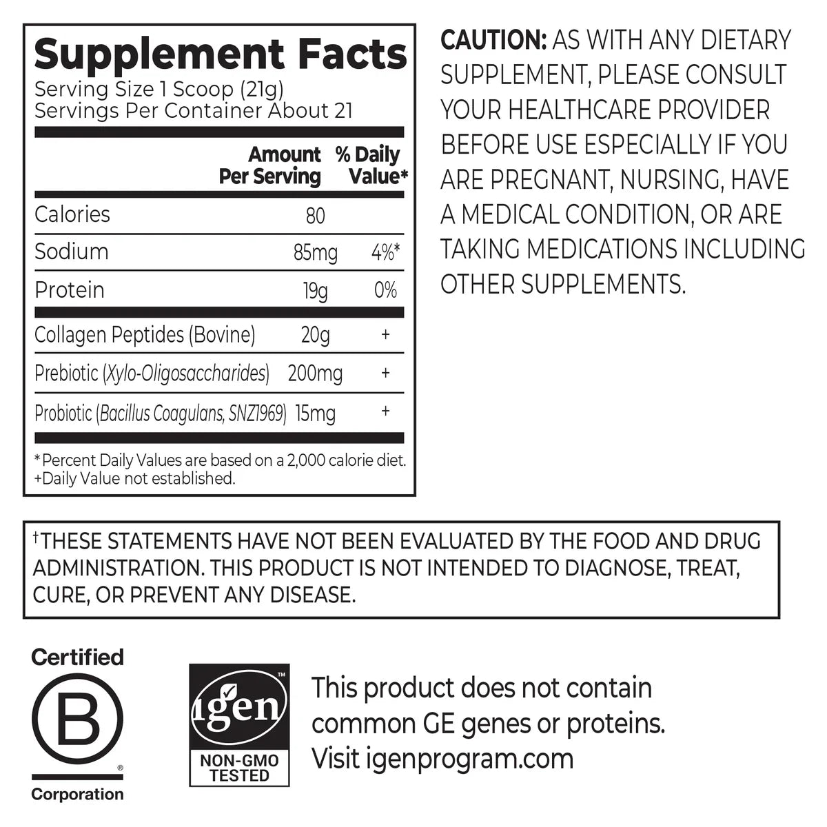 Collagen Peptides + Prebiotics & Probiotics 