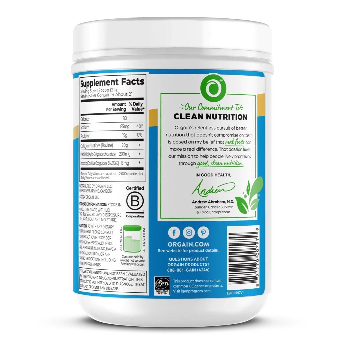 Collagen Peptides + Prebiotics & Probiotics 